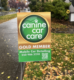 Canine Car Care Gold Member sign