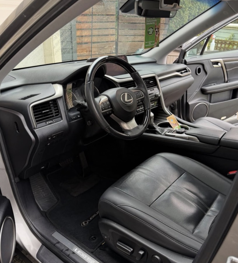 Lexus interior cleaned by pet-safe mobile car detailing in Victoria BC